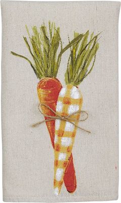 Carrot Painted Easter Towel