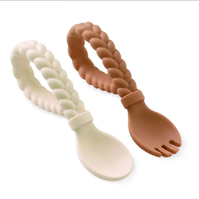 Sweetie Spoon+Fork Set~Cream and Toffee