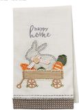 A95 BUNNY WAGON APPLIQUE TOWEL