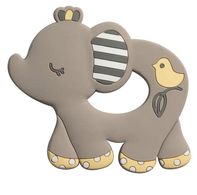 Joey Grey Elephant Silicone Teether
