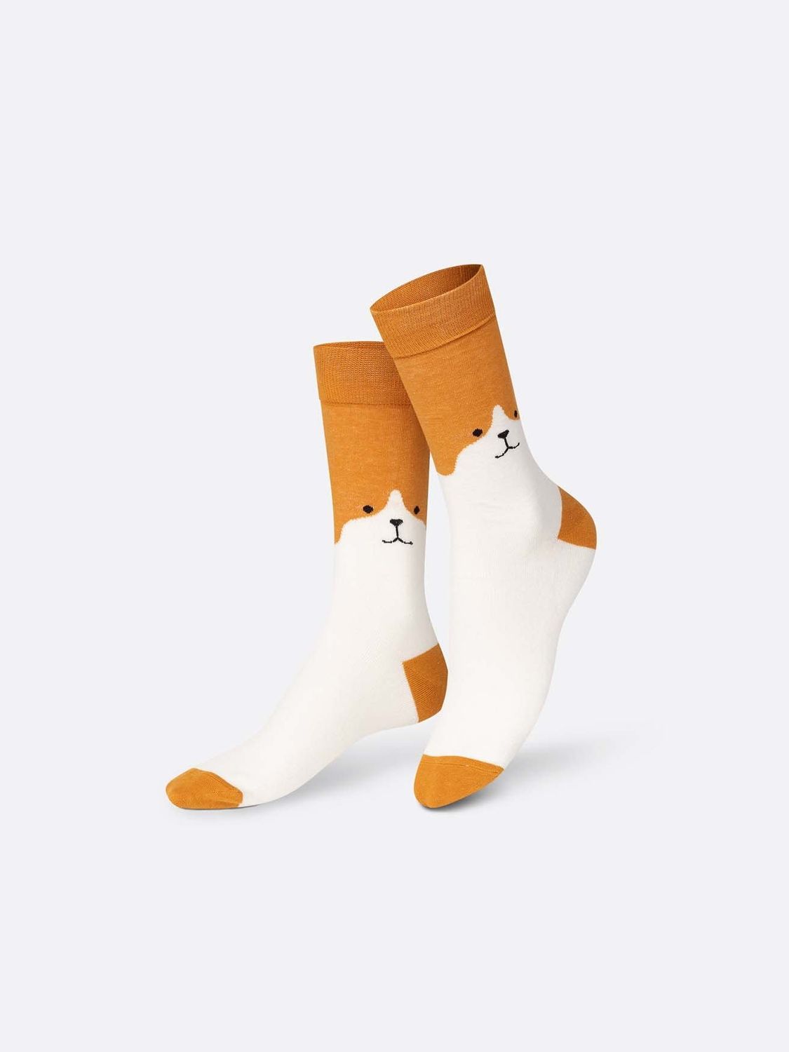 Cute Puppy Brown Over the Calf Socks