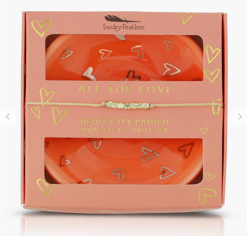 All The Love Bracelet and Dish Set