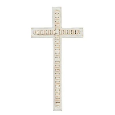 Large Beaded Wood Cross