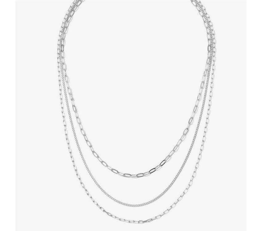 Multi Layer Delicate Necklace-Silver