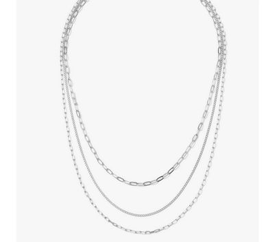 Multi Layer Delicate Necklace-Silver
