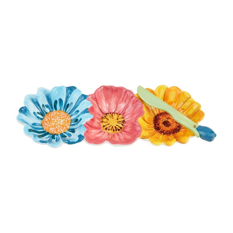 A-95 Flower Triple  Dip Dish