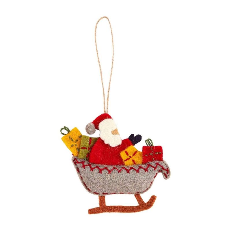 Sleigh  Felt Ornament
