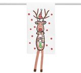 A95 Reindeer Stuffed Snowman Tea Towel