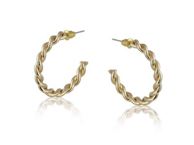 Diana Rope Hoop Earrings - Gold