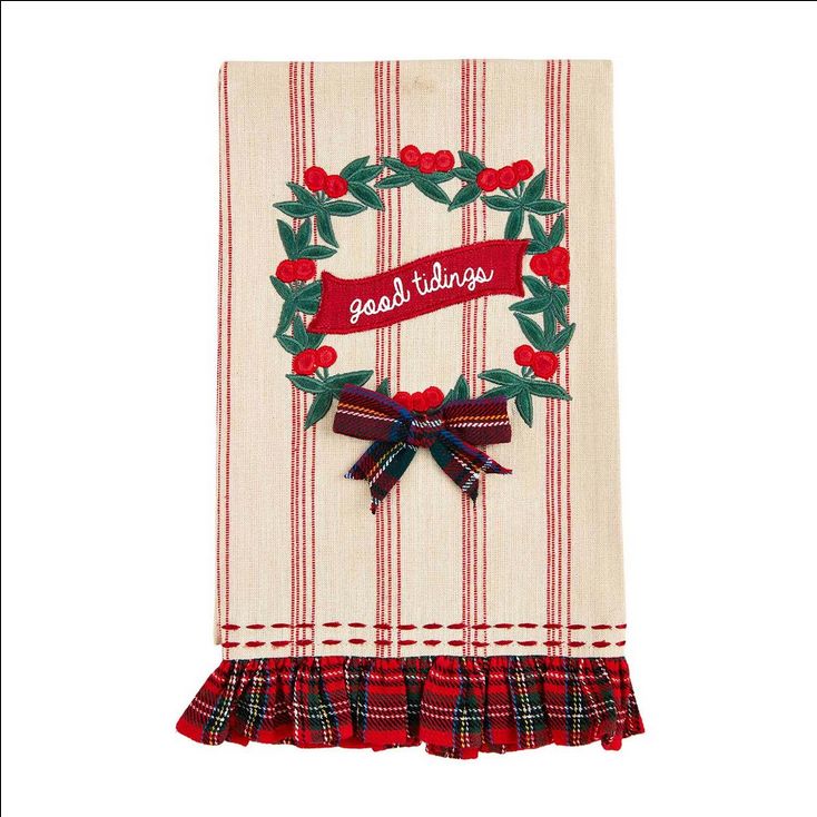 Good Wreath  Applique Towel