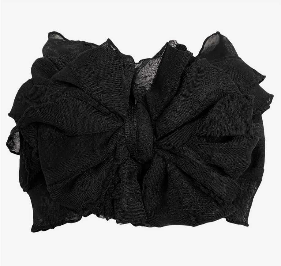 Black Ruffled Headband
