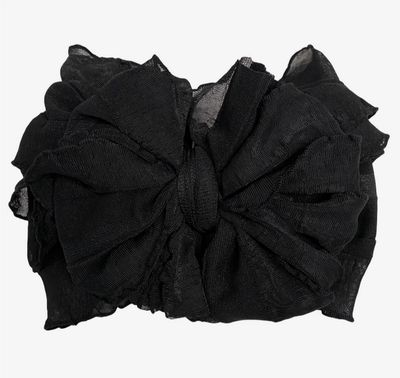 Black Ruffled Headband