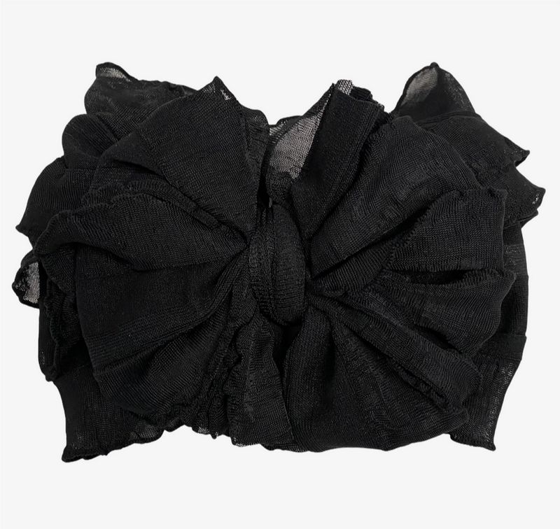 Black Ruffled Headband