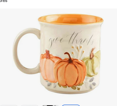 Give Thanks Orange Mug