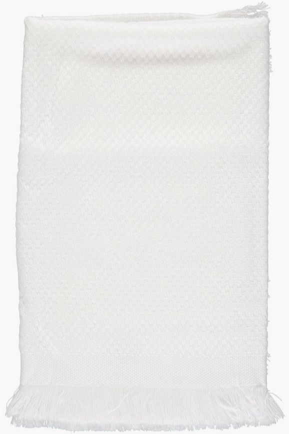Simple White Woven Blanket