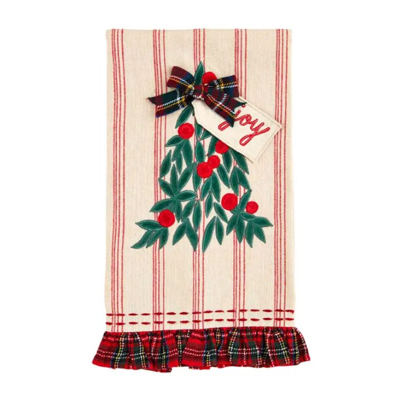 Christmas Joy Tree Applique Towel