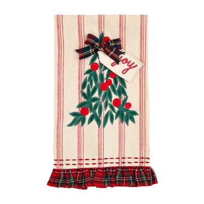 Christmas Joy Tree Applique Towel
