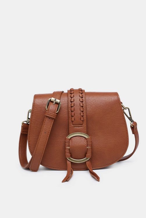 Georgie Front Detail Crossbody-Brown