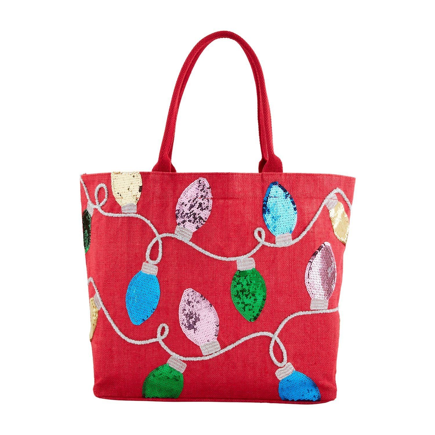 Holiday Sparkle Tote-Red