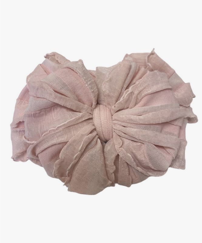 Paris Pink Ruffled Headband