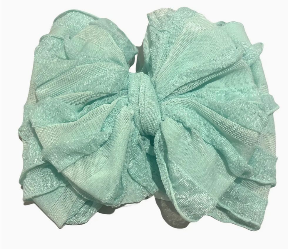Ruffled Headband Seafoam