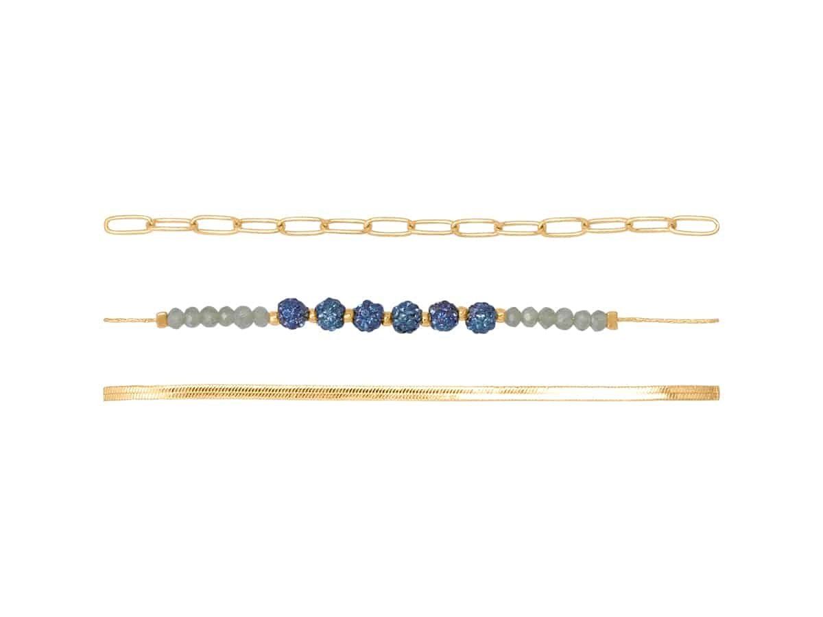 Caroll Pack of 3 Bracelets  -Navy Blue