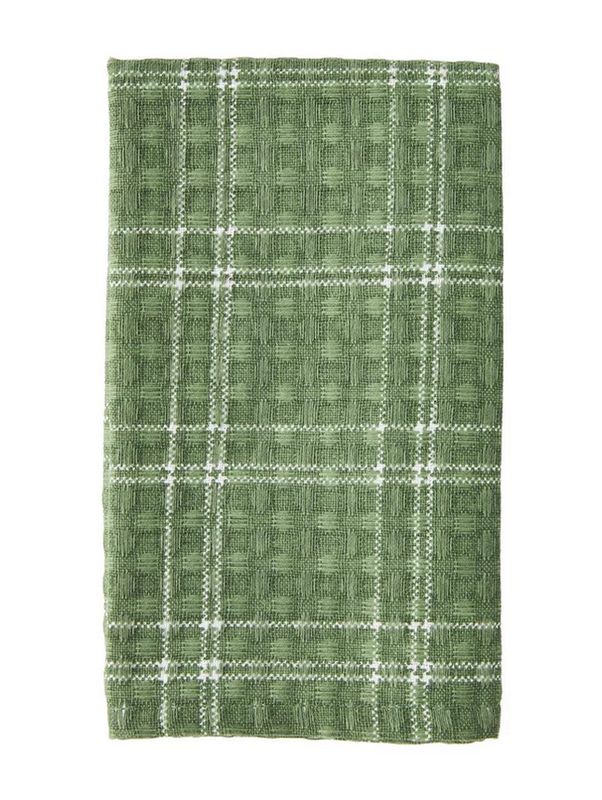 Green Waffle Towel