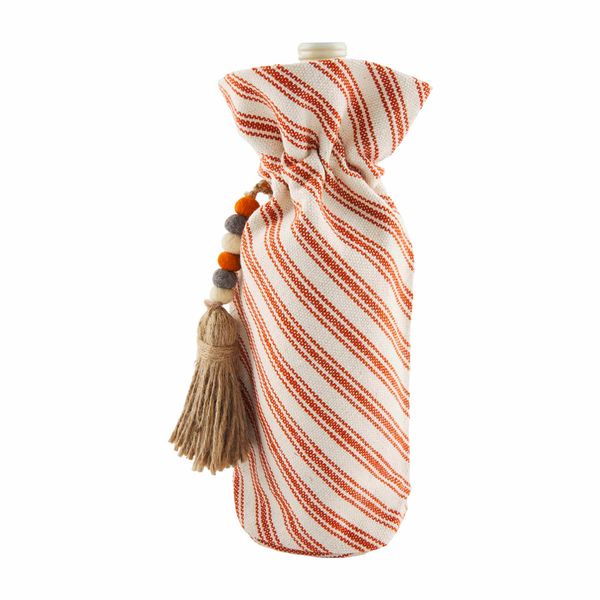 Stripe Thanksgiving Wine Bag