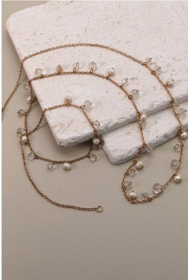 Long Floating Pearl Mix Necklace