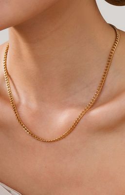 Stainless Steel Gold Curb Necklace