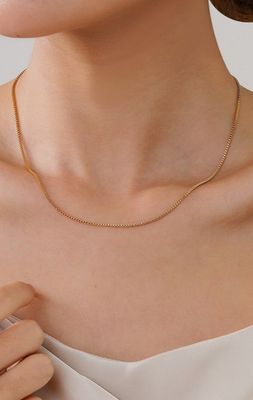 Stainless Steel Gold Ball Necklace