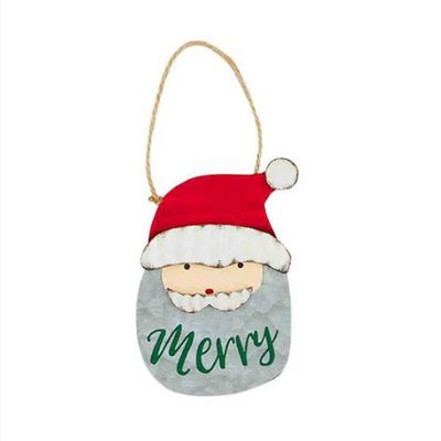 Santa Tin Ornament