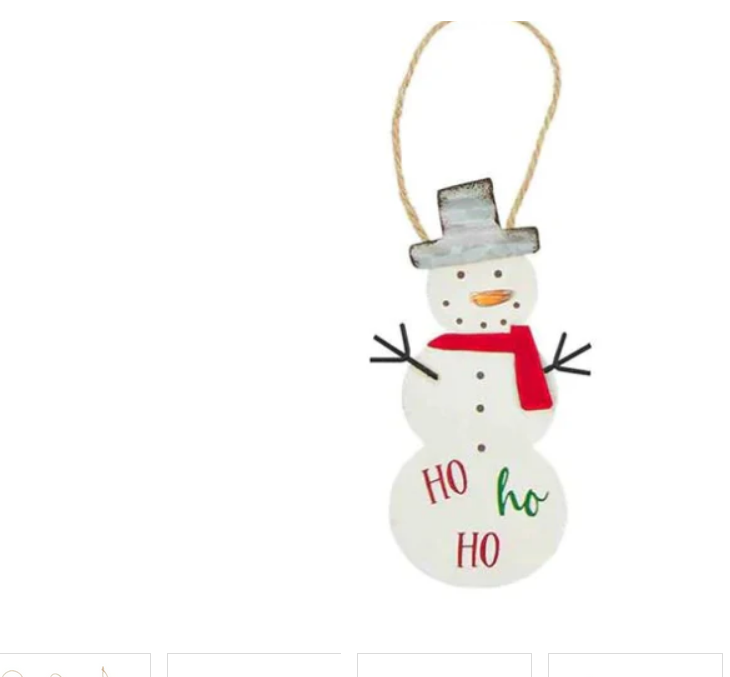 Snowman Tin Ornament