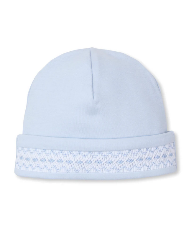 Hat with Hand Smocking-Blue Newborn