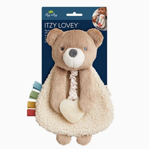 Bitzy Crinkle Sensory Toy w/ Teether-Bear