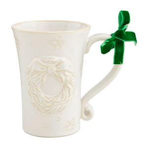 White Christmas Mug, Color: Wreath