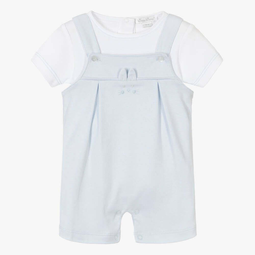Short Overall Set - Light Blue Cottontail