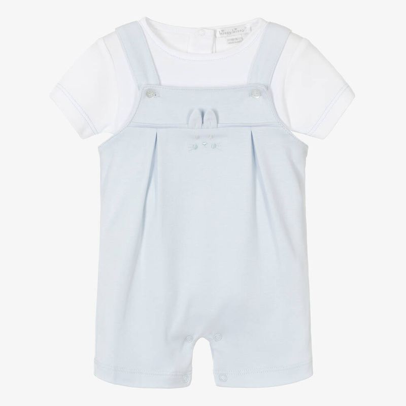 Short Overall Set - Light Blue Cottontail