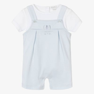 Short Overall Set - Light Blue Cottontail