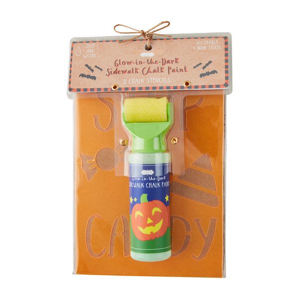 Orange Glow in the Dark Chalk Stencil Set
