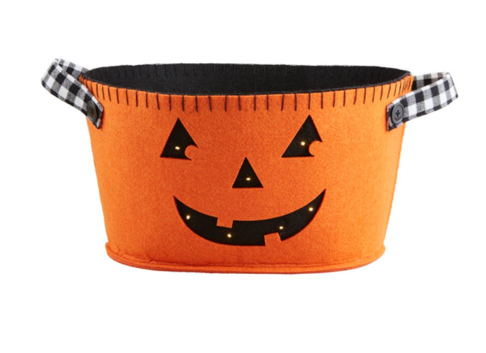 Reversible Ghost &amp; Jack-O-Lantern Bucket