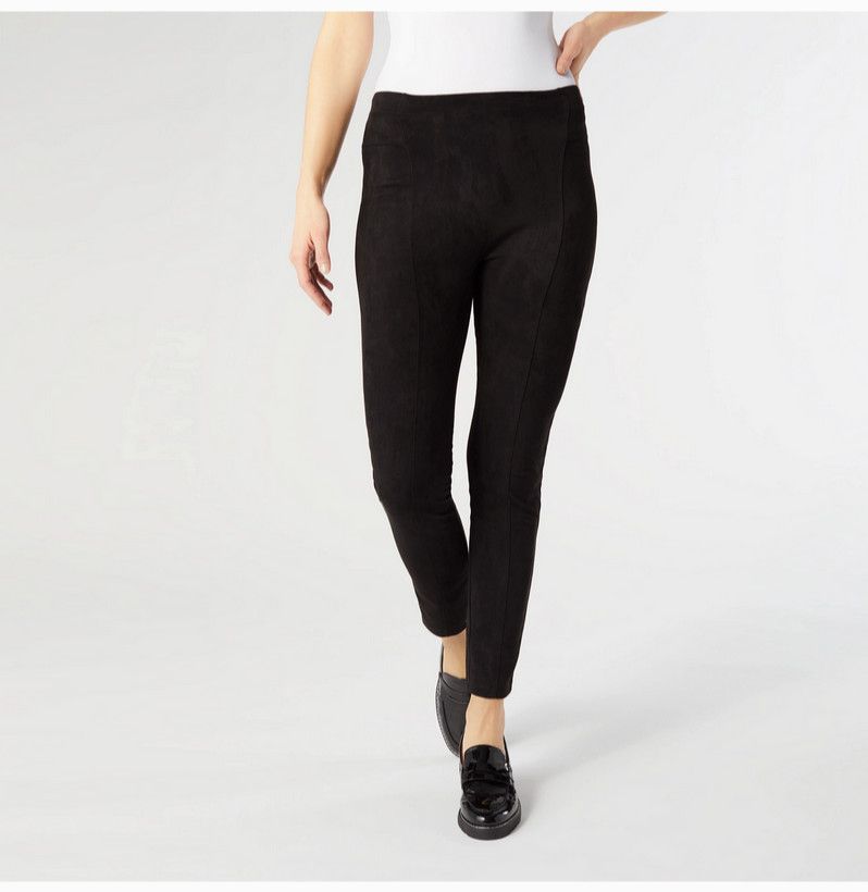 Madigan Faux Suede Legging-Black