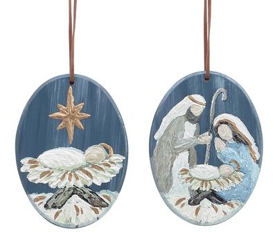 HOLY FAMILY AND JESUS ORNAMENT