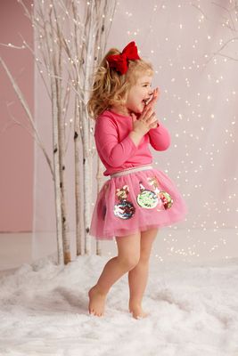 Christmas Tutu Pink w/ Ornaments