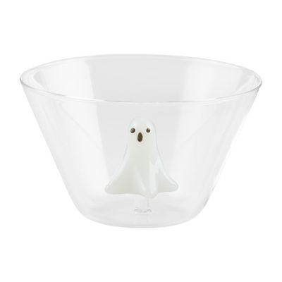 Halloween Handblown Ghost Bowl