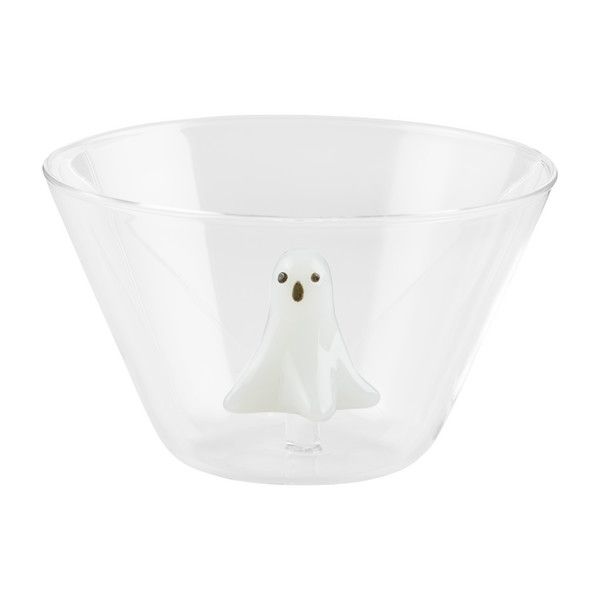Halloween Handblown Ghost Bowl