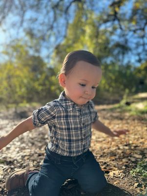 Jasper Woven Onesie-Navy/White Plaid