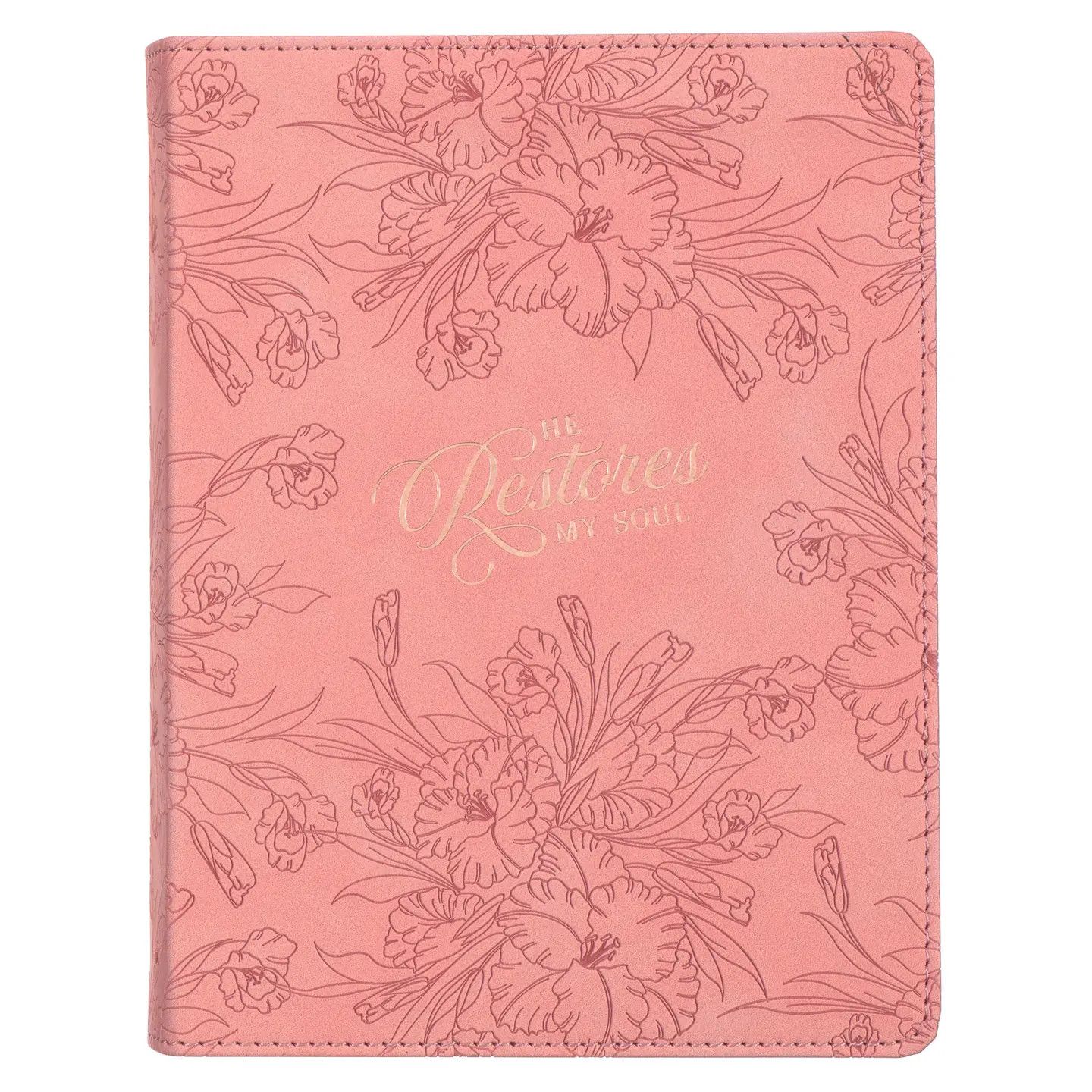 He Restores  My Soul Journal Pink