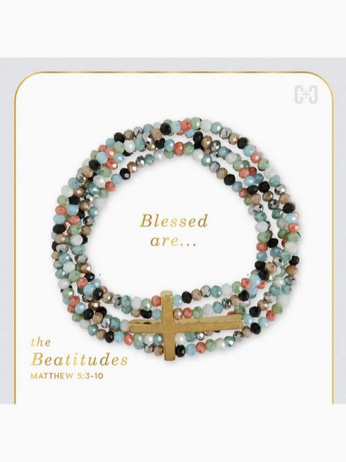 Beaditudes Cross Bracelet-Silver