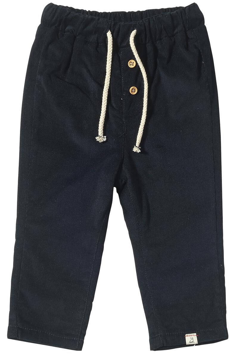 Navy Linear Lined Baby Cords